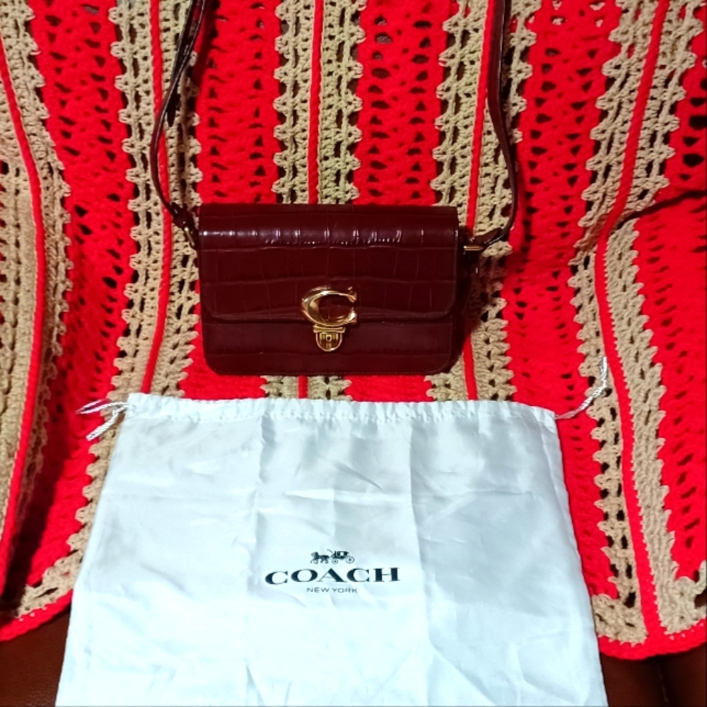 Coach Studio Shoulder Bag in Wine Red